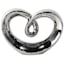 Silver Ceramic Heart Sculpture, 5"