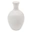 Matte White Ceramic Vase, 8"