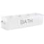 4-Part Gatti White Metal Oval Bath Caddy with Chrome Handle