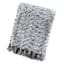 Grey Acrylic Yarn Woven Throw Blanket, 50x60
