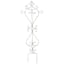 Grey Metal Scroll Bird Garden Trellis, 52"