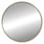 Champagne Metal Round Wall Mirror, 35"