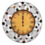 Metal Glass Round Springs Dotted Wall Clock, 30"