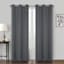 Sullivan Grey Shrink Yarn Light Filtering Grommet Curtain Panel, 63"