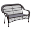 Outdoor Wicker Settee, Brown