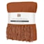 Rust Fringe Plush Throw Blanket, 50x60