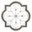 Barbed Quatrefoil Scroll Black Wood Wall Art, 36"