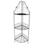 Gold & Black Scrolled Metal Folding Corner Shelf Rack, 51.5"
