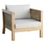 Park City Outdoor Blonde Acacia Wood Lounge Chair with Rope Accent