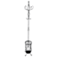 Victorian Style Metal Coat Rack With Black Finish, 73"