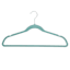 10-Piece Velvet Hangers, Pastel Turquoise