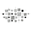 Metal Shell Grid Wall Art, 21x36