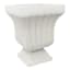 Japi All Weather Proof Off-White Square Fluted Outdoor Urn, 22x17