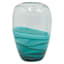 Laila Ali Clear & Green Marbled Glass Vase, 9"