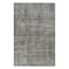 (B570) Ivory, Grey & Blue Modern Grid Design Area Rug, 5x8