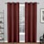 Chili Silk Light Filtering Grommet Curtain Panel, 84"