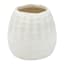 White Sanded Ceramic Vase, 5"