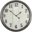 30X30 Grey Distressed Deep Dish Clock With Raised Metallic Numbers
