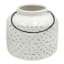 White Ceramic Cutout Lantern, 5"