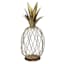 Gold Metal Wire Pineapple Figurine, 11.5"