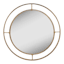 Gold Double-Wire Framed Round Wall Mirror 30"