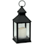 Black Weatherproof Lantern with LED Candle, 9.5"