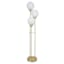 Gold & White Glass Orb Floor Lamp, 60"