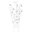 Green Patina Leaves & Birds Metal Garden Trellis, 53"