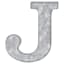12" Galvanized Metal Monogram Wall Art, J