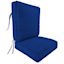 2-Piece Cobalt Blue Canvas Outdoor Gusseted Deep Seat Cushion