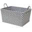 Kids Tapered Storage Basket with Handle, Black & White