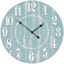 Blue Wooden Round Wall Clock, 14"