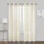 Whittier Beige Metallic Sheer Grommet Curtain Panel, 84"