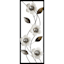 White Metal Floral Framed Wall Art, 36x14