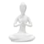White Ceramic Lady Yogi, 4.5"