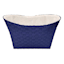 Non Woven Oval Bottom Laundry Basket with Liner, Navy Blue