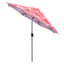 Coral Lotus Round Crank & Tilt Steel Patio Umbrella, 7.5'