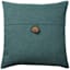 Clayton Teal Coconut Button Throw Pillow, 20"