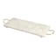 Bistro Marbled Stoneware Serving Tray with Gold Metal Handles, 20"