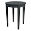 Wooden Slat Round End Table, Grey