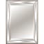 Beaded Silver Framed Rectangle Wall Mirror, 39x49