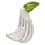 White Ceramic Toucan with Green Beak, 6"