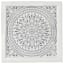 Embossed Grey Metal & Wooden Medallion Wall Decor, 12"