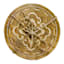Set of 4 Etched Medallion Patterned Wood Coasters, 3.9"