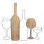 Metal & Wood Wine Wall Art, 20x19