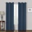 Rockwell Navy Blackout Grommet Curtain Panel, 63"