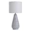 Found & Fable Grey Medium Table Lamp with Shade, 26"