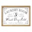 Glass Framed Laundry Room Wall Sign, 23x16