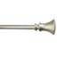 5/8" Silver Finish Trumpet Adjustable Curtain Rod, 48-84"