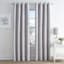 Light Grey Textured Blackout Grommet Curtain Panel, 84"